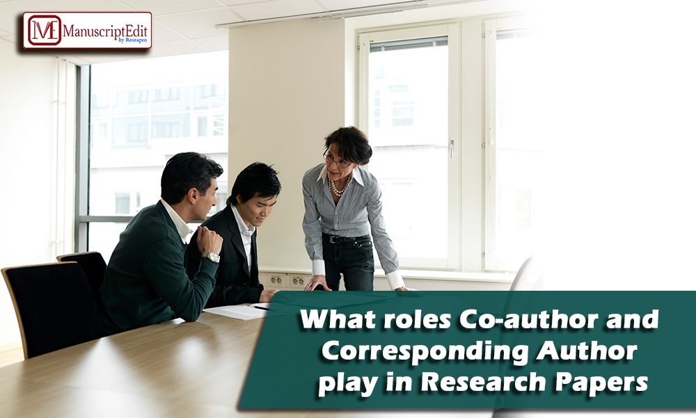 What roles Co-author and Corresponding Author play in Research Papers