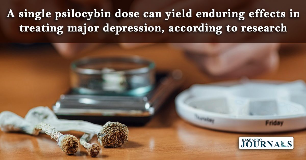 One dose of psilocybin may have lasting effects on major depression