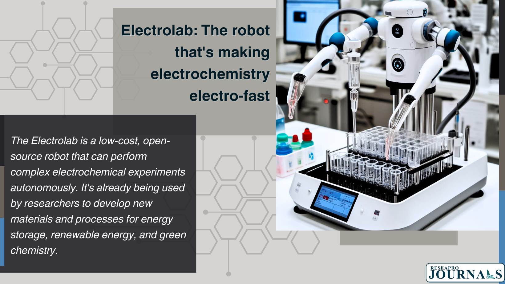 Electrolab: The robot that’s making electrochemistry electro-fast