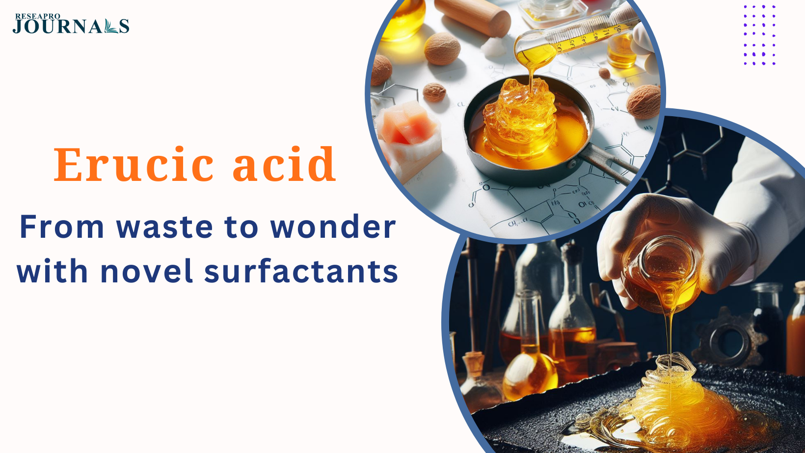 Erucic acid: From waste to wonder with novel surfactants
