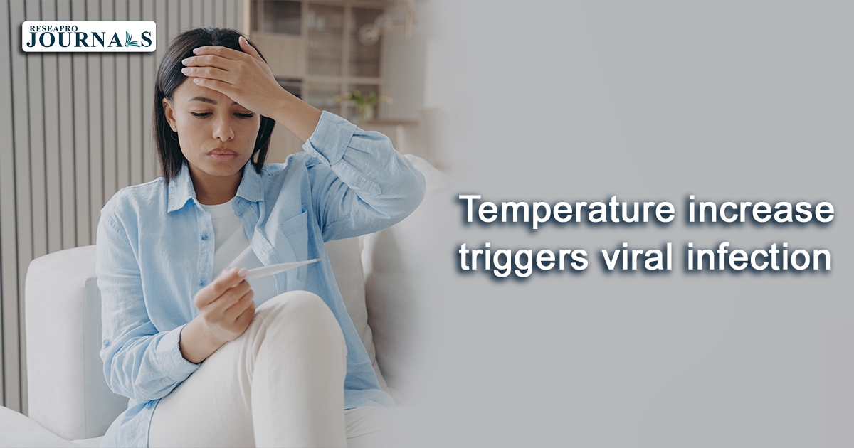 Temperature increase triggers viral infection