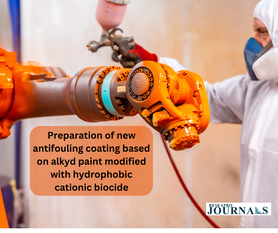 Preparation of new antifouling coating based on alkyd paint modified with hydrophobic cationic biocide