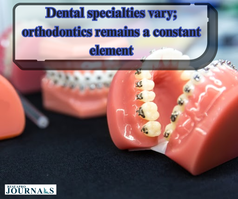 Dental specialties vary; orthodontics remains a constant element