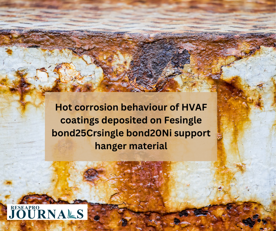 Hot corrosion behaviour of HVAF coatings deposited on Fesingle bond25Crsingle bond20Ni support hanger material