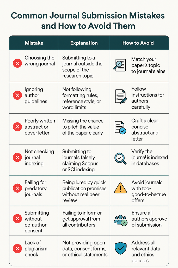 Common Journal Submission Mistakes